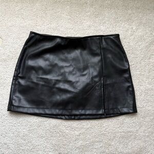 AFRM Leather Mini Skirt